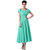 Aashish Garments - Sea Green Double Layer Maxi Crepe Women Dress