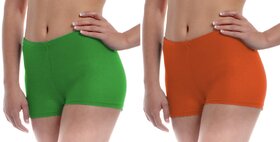 The Blazze Women's Seamless Spandex Boyshort Underskirt Pant Short Leggings  Pack Of 2