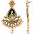 Asmitta Padmaavat Styled Flower Shape LCT Stone Gold plated Dangle Earring For Women