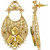 Asmitta Royal Flower Design Gold Plated Earrings For Women