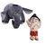 ARD Original Ganesh and Elephant Combo,Premium Quality,Non-Toxic Super Soft Plush Stuff Toys for all age groups