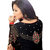 W Ethnic Women's Drashti Dhami Designer Georgette Black Color Embroidery work WIth coding work Anarkali Suit