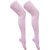 Neska Moda Women Pink Plain Cotton Thigh High Stockings STK16
