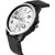 Gravity Men White Leather Day Date Analog Watch