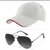 NEW combo white cap and glasses
