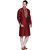 Conway Solid Red Floral Print Silk Sherwani For Mens