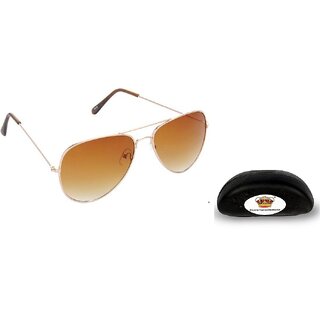 Victoria Brown Aviator Sunglasses With Box