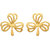 MAGS Silver Self Design Nature Shape Stud Earring for Girls (KLE-245, Golden)
