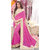 Indian Beauty Pink Georgette Self Design Saree With Blouse