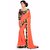 Snoby Beige Georgette Printed Saree With Blouse