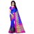 Meia Blue Cotton Self Design Saree With Blouse