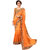Bhavna creation Orange Georgette Embroidered Saree With Blouse
