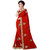 Meia brand new collection red designer sarees with blouse piece