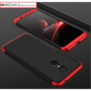 OGW REDMI  5 -  3 in 1 red  black back case cover