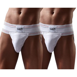 Omtex Wolf Supporter - White Jockstraps - Large (Pack Of 2)