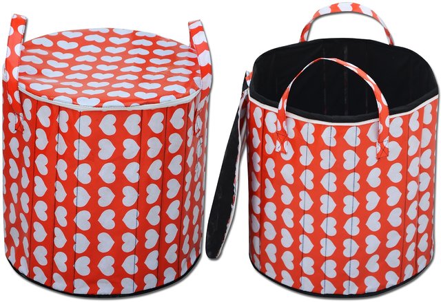 Buy Kudos Multi color Attractive Round Shape Fold able Small Laundry Bag -  ( pack of 1 ) Online - Get 76% Off