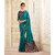 Women's Teal Sana Silk Sari With Blouse			