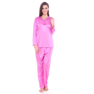 Fasense soft smooth satin nightwear top and pajama night suit for women DP069