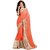 Bhuwal Fashion Orange Georgette Saree
