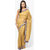 Parchayee Beige Georgette Checks Saree Without Blouse