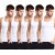 PACK OF (4) WHITE TO WHITE VEST FOR MEN GENTLE LOOK AND ULTRA FIT AND LOOK