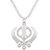 Sikh Khanda Silver Alloy Pendent for Men by Sparkling Jewellery