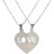 Silver Couple Heart Lockets With Chain by Sparkling Jewellery