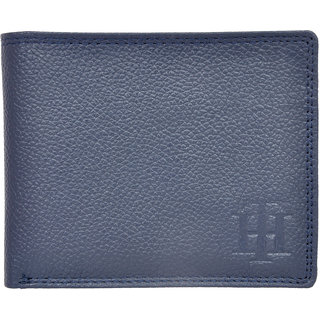 Buy Ajeraa Men&#39;s Navy Blue Genuine Leather Wallet Online - Get 28% Off
