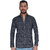 Navy with Bluish Grey Print Shirt By Corporate Club