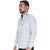 White with Navy Grey Print Shirt By Corporate Club