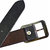 Sunshopping mens black and brown leatherite needle pin point buckle belt combo with white socks and tan wallet (Pack of four)