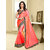 Women's Pink Paper Silk Sari With Blouse			