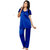 Royal Blue Satin night dress ,top pajanma with nighty