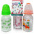 Combo Set of 3 Baby Feeding Bottle 150ml Print, Round Plain and Spoon Feeding Bottle