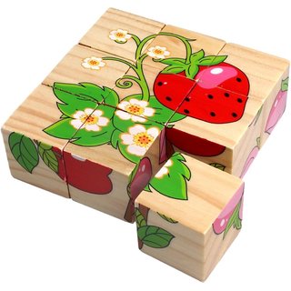 Buy SHRIBOSSJI Colorful Wooden Block Picture Puzzle for Toddlers and ...