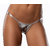 Micro Thong Panty T-back Metallic Silver