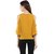 Klick2Style Casual 3/4th Sleeve with Slit  Cold Shoulder Solid Women's Top Mustard
