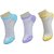 Neska Moda Premium 3 Pair Women Exclusive Cotton Ankle Length Socks Yellow Blue Purple Attractive Colors S228