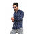 Wildstyle Cotton  Navy Full Sleeve Normal Collar Causal wear Mens Printed Shirt
