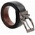 Gluck Germany Leather Black Dark Brown Reverseable Belt