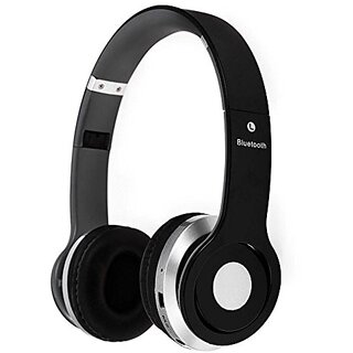 Captcha Captcha Black S450 Foldable On-ear Wireless Bluetooth Headphones Supports MP3, FM  TF Card (1 Year Warranty)
