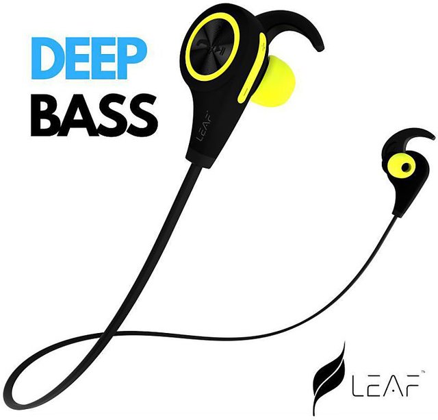 Buy Leaf Ear Wireless Bluetooth 4.1 Sweatproof Sports Jogger Earphones with Deep Bass and Headset Compatible With Android io Online 2499 from ShopClues