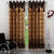 Geo Nature Polyster Eyelet Door Curtain Set Of 2(9F-026)