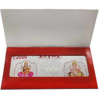 Buy Maa Silver Fine Silver Laxmi Ganesh Currency Note of Rs.1000 with ...