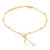 Mahi Gold Plated Delicate Anklet with artificial pearl for girls and women PL1100121G