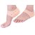 katish Silicone baby foot Heel Anti-Crack Sets Heel Support (Free Size, Beige)