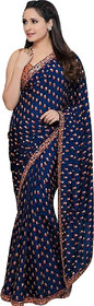 Fabrica Shoppers Latest Designer Blue Georgette Bollywood Saree