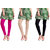 Lili Stylish Women's Popular 160 GSM Stretch Bio-Wash Churidar Leggings - Regular and 20+ Best Selling Colors Pack of 3 (Free Size)