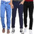 Waiverson Men's Multicolor Regular Fit Jeans (Pack of 3)
