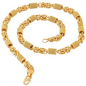 20 inch Lustrous Link Gold Plated Heavy Chain by Sparkling Jewellery